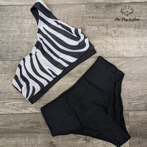 Nafleap One Shoulder Bikini Swimsuit Size S